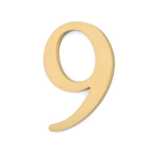 SagaSave Self Adhesive Mailbox Numbers, Door Address Number Stickers for Office Room Outside Apartment, Raised 3D Effect(Number 9)