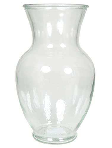 INNA-Glas Jarrón de Cristal abombado CAISSY, Transparente, 27 cm, Ø 17 cm - Jarrón Decorativo