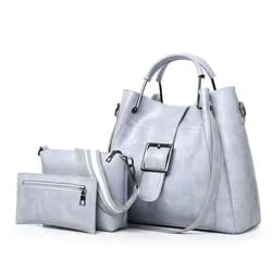 Ensemble sac à main femmes imitation cuir résistant avec trois tailles complémentaires