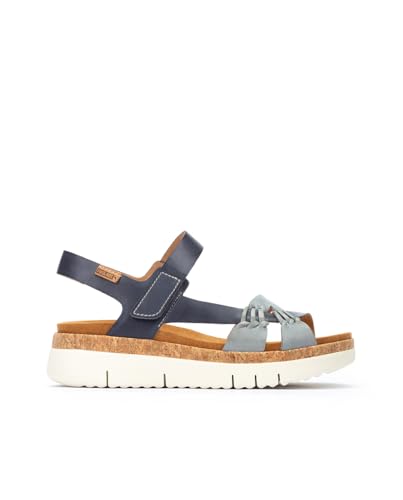 Image of PIKOLINOS Palma W4N-0968 Women's Sandals - Stylish Premium Leather Wedge Sandals - Cushioned Insole, Hook & Loop Closure, Ultra-Light Sole for Everdat Walking