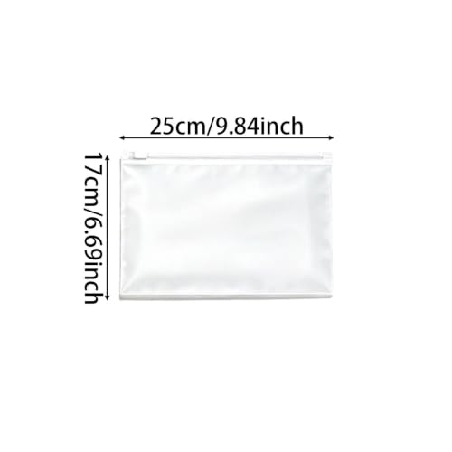 Clothes Storage Bags with Zipper, 17-50cm Frosted Transparent Travel Clothes Storage Organizer for Bedroom Closet (Clear 1) - image 2