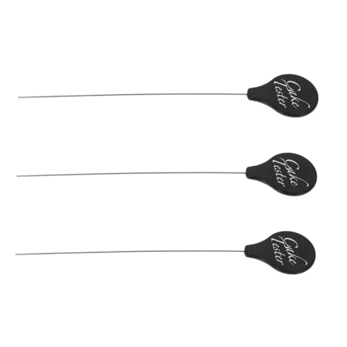 Alipis 3Pcs Stainless Steel Cake Tester Set Reusable Metal Skewers for Accurate Baking Doneness Measurement Kitchen Tool for Muffins Bread and Cookies