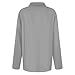 Womens Long Sleeve Polo T Shirts V Neck Fall Basic Collared Tops Fashion 2025 Business Casual Work Blouse S Gray