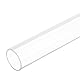 QUARKZMAN 2 Stück PVC Transparent Rohr, Innendurchmesser 28mm Durchmesser 32mm LÄNGE 350mm Acryl Kunststoffrohr für Lampenbau, Stehlampen, Möbel