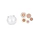 Leefasy Transparent Small Tank Small Round Ornament Aquarium Bowl for Office Table Home Decors Unique Rattan Woven Wall Art for Tea Room