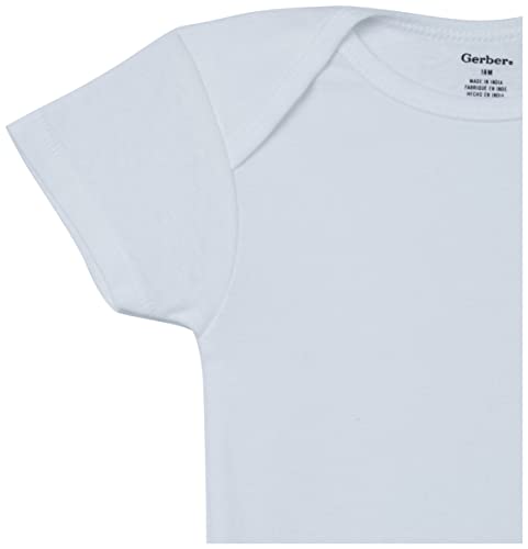 Gerber Baby 8-Pack Short Sleeve Onesies Bodysuits, Solid White, 0-3 Months #TOP2