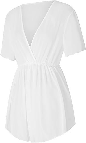 Robe transparente Y2K col en V résolvant les looks d'été monotones