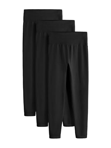 THE SET Mujeres Pack de 3 Leggings con Efecto Reductor Active Negro XS