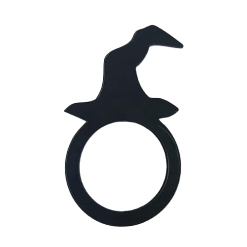 JOERBABU Ronds de serviette en forme de chapeau de sorcière d'Halloween en forme de citrouille/chauve-souris/araignées Décorations de fête amusantes pour Halloween Bash