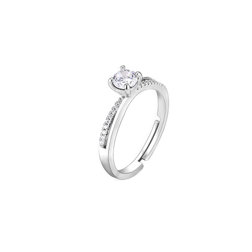 GIVA 925 Silver Zircon Layered Ring, Adjustable | Gifts for Girlfriend, Gifts for Women and Girls | With Certificate of Authenticity and 925 Stamp... - Image 5