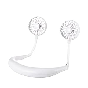 HAOSHAN USB Outdoor Sports Mini Double Head Hanging Hals Ventilator Draagbare Leafless Kleine Ventilator Hanging Neck…