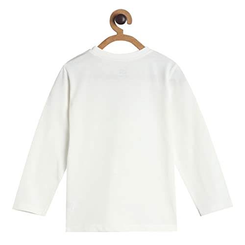 Image of miniklub Infant Boys White Typography Printed Cotton T-Shirt