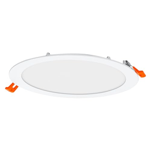 LEDVANCE LED SPOT INTEGRATED SLIM Ø22,5cm, Einbaustrahler Spot für sämtliche Innenbereiche, 22W, Farbtemperatur 4000K, 2400 Lumen, 240V, flaches modernes Design, inkl. Klemmvorrichtung, weiß