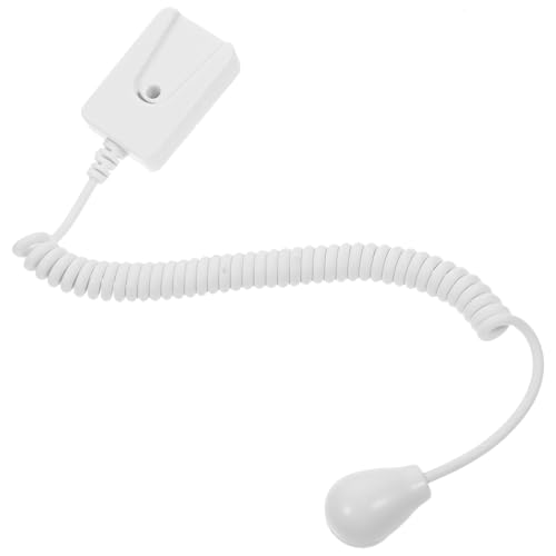 WOONEKY Retractable Phone and Remote Control Leash with Adhesive Hook, White Plastic Anti-Theft Tether Cable for Mobile Devices and Tablets, Secure Wa