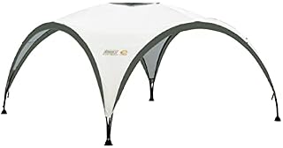 Coleman Gazebo, Event Shelter for Garden and Camping, Sturdy Steel Poles Construction, Large Tent, Portable Sun Shelter with Protection SPF 50, White/Green, XL - 4.5 x 4.5 m