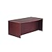 Alera ALE Valencia Bow Front Desk Shell, 71w x 35 1/2d to 41 3/8d x 29 5/8h, Mahogany