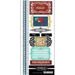 Scrapbook Customs - World Collection - Cardstock Stickers - Explore - Asia