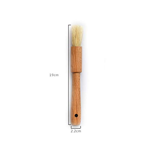 BESTONZON Pincel de pastelaria com pincel de cerdas de javali, alça de madeira Basting BBQ Escova de