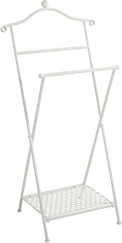 HAKU Möbel galan de noche blanco encalado, metal, metal - Dim.: AN 46 cm x AL 98 cm x P 35 cm, Estilo: Bohemio