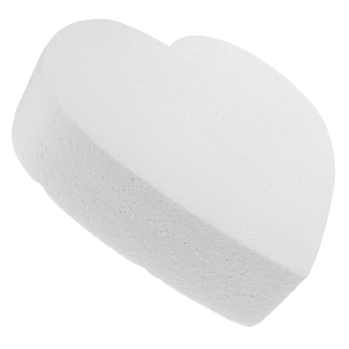 POPETPOP ケーキ バブルケーキ ポリスチレンクラフトフォーム 装飾用フォームダミー 泡ケーキダミー サークルダミーケーキ パン屋さんのダミーケーキ 泡のハート 白い 紙コップ ハート型