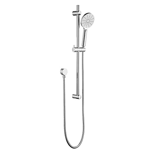 Decaura Shower Rail Set 3-Function Hand Held Shower Head Adjustable Slide Bar