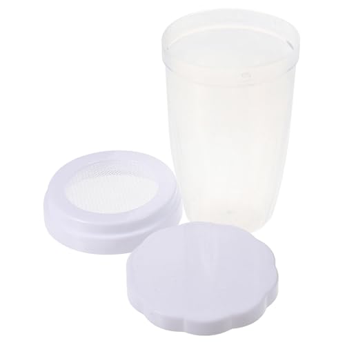 Cabilock Saupoudreuse à Farine 1 Pièce en Plastique Blanc avec Couvercle pour Sucre Et Cacao Ustensiles De Pâtisserie Cuisine Maison