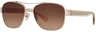 Coach Womens Sunglasses (HC7064) Gold/Brown Metal - Non-Polarized - 56mm