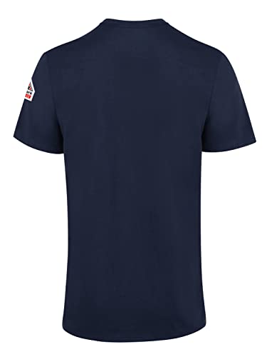 Bulwark Men's Flame Resistant 6.25 Oz Cotton Short Sleeve Tagless T-Shirt, Navy, X-Large #TOP1