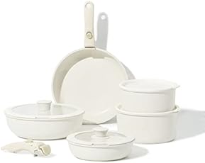 CAROTE Juego Sartenes, Sartenes Antiadherentes, Ollas Cocina con Tapas, Sartenes Mango Extraible, Horno Seguro, Apta Para...