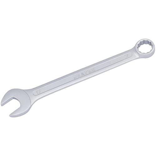 Draper Redline 17mm Combination Spanner | Chrome Vanadium Steel Hand Tool |Metric Manual Plated Tools | 68039