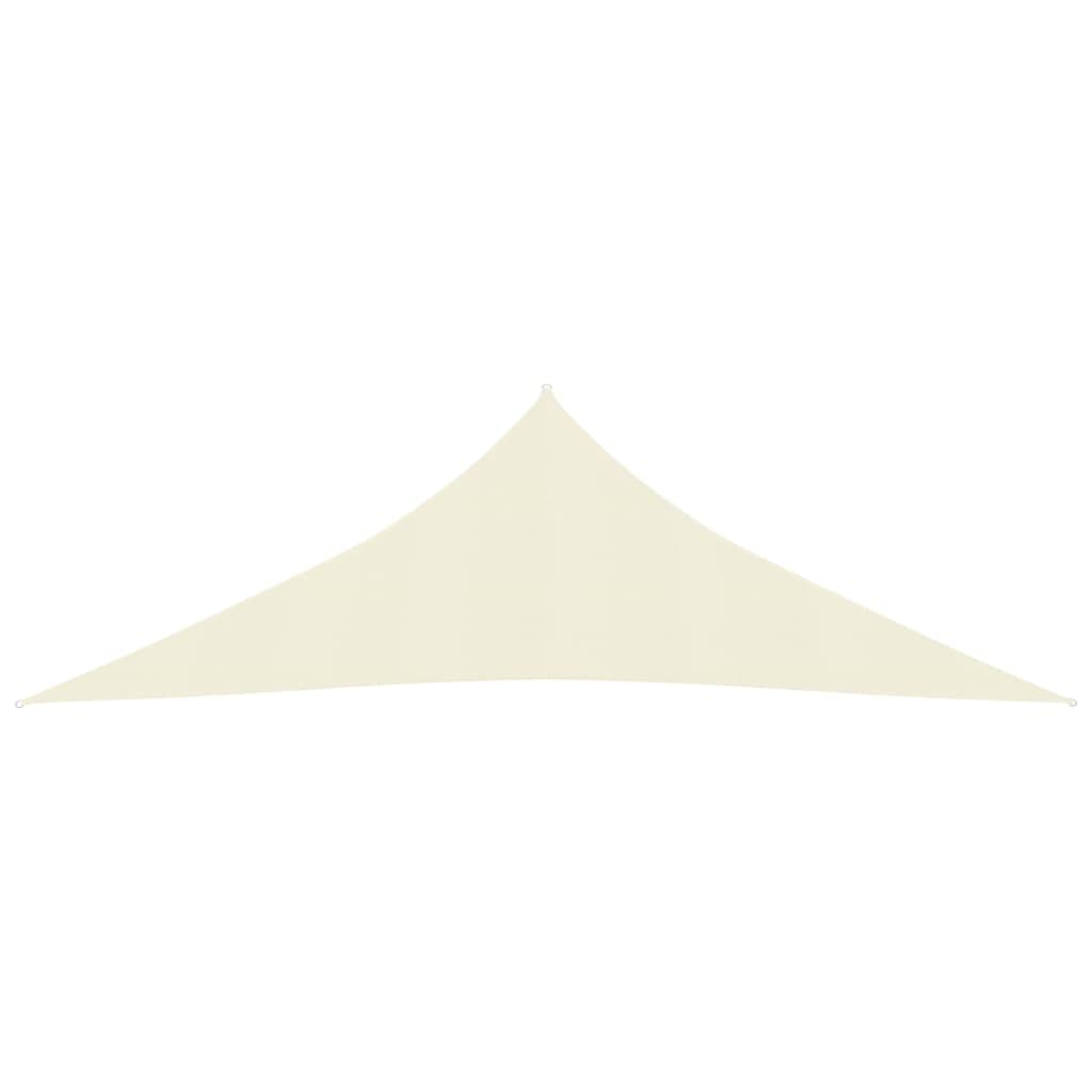 Tenda parasole, triangolare, protezione solare, resistente alla muffa e ai raggi UV, permeabile al vento e all'acqua, per esterni, con corde e kit di fissaggio, 160 g/m², crema, 3,5 x 3,5 x