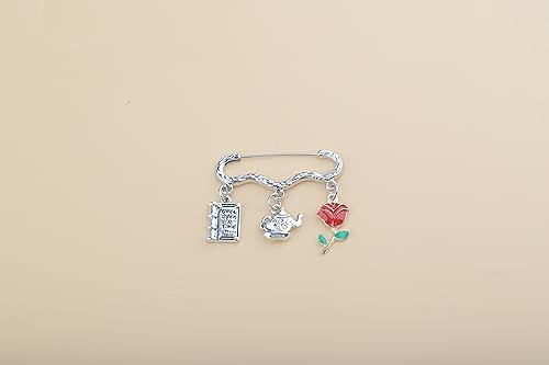 CENWA Beauty Beast Inspired Movies Pins Being Jewelry Belle Princess Jewelry3