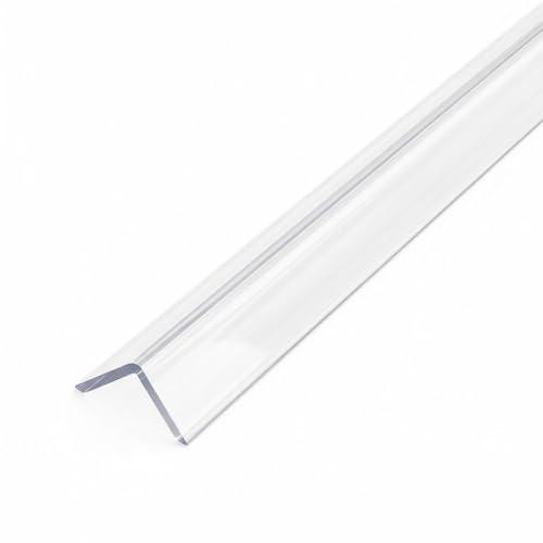 Clear uPVC Plastic Rigid Corner Trim 1 Metre Length – 25mm 90 Degree Angle Edge Protector for Walls, Panels & Corners – Strong Durable PVC – Size 25mm – Pack of 1