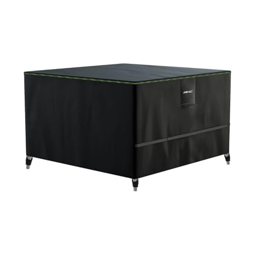 AWNIC Fire Pit Cover Waterproof 84x84x61CM Square Firepit Covers Windproof Heavy Duty Outdoor Firepit Covers with Air Vent for Garden Fire Pit