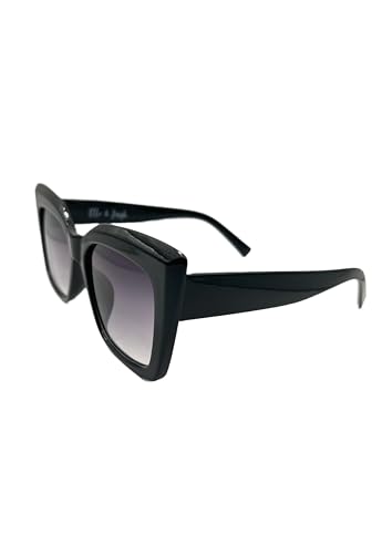 Elle & Joseph Women's Oversized Black Gradient Cat-Eye Sunglasses Designer Luxury Dupe Women Girls Teen Vacation Summer Spring Break Cat eye Sunnies All Face Shapes Influencer Must Haves2