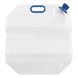 Wallfire Bolsa de 15 litros de agua extraíble transparente de PVC reutilizable congelable para emergencias al aire libre camping Blue1 Water Bag for Hiking plegable Drinking Water Container Bag Colla