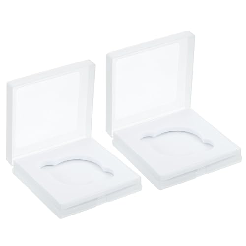 PATIKIL 49mm Lens Filter Case, 2pcs Camera Filter Case Portable Lens Filter Box Water Resistant Dustproof Plastic for Photography Filter Storage