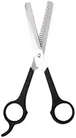 Tesoura de corte e tosa semi dentada para pet gato cachorro 15cm