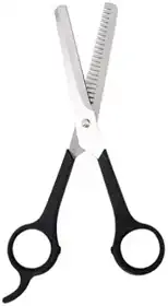 Tesoura de corte e tosa semi dentada para pet gato cachorro 15cm