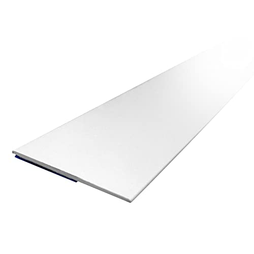 CRL White TrimQuick 1-3/4" Flat Vinyl Trim - 12 ft Long