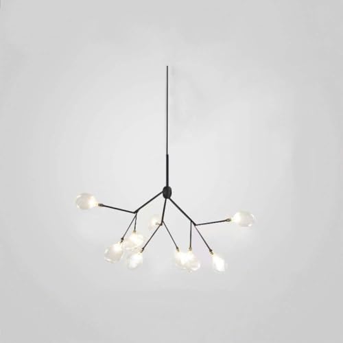 Suspension Luciole Nordique à 27 Têtes Lumineuses Or Lampe de Plafond pour Salon