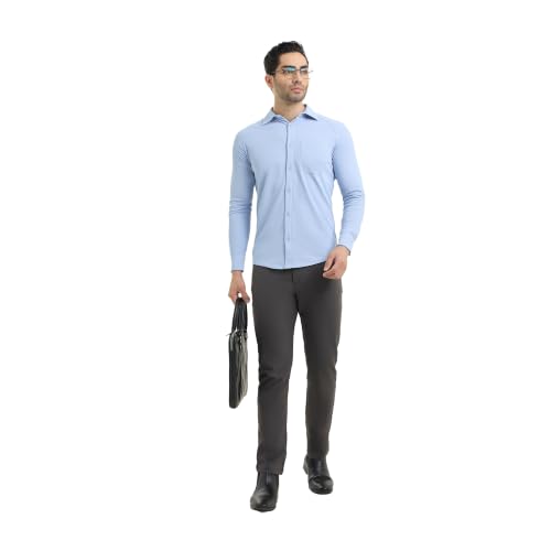 Image of Workday Shirt for Men Long Raglan Sleeve Regular Fit Superior Stretch Wrinkle Free Shape Retention Quick Dry Anti-Viral Finish UPF 50+