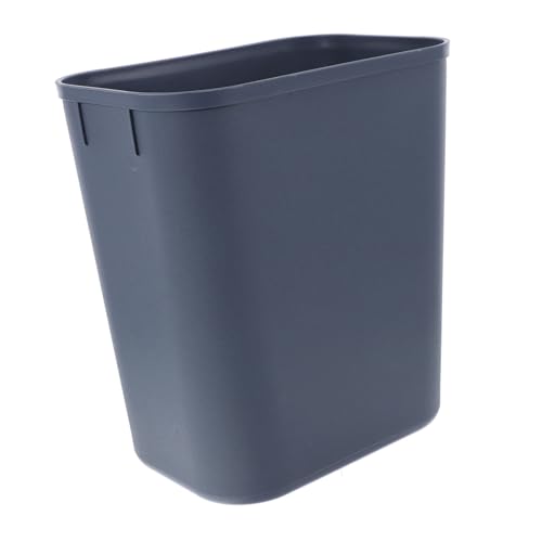 Caneca de basura gris rectangular para oficina y hogar miniatura 1