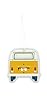 BRISA VW Collection - Volkswagen Air Freshener, Room Freshener, Deodorizer for Cars T2 Bus Campervan Motif (Bus Front/Vanilla/Orange) #1