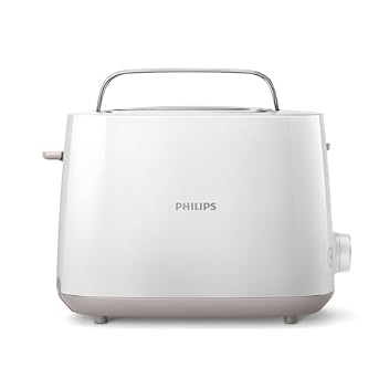 Philips Home HD2581/00 Toaster mit Brötchenaufsatz Weiß