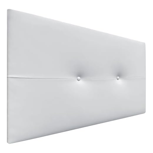 Cabecero de Polipiel o Tela AQUALINE Pro cabeceros Cabezal tapizado Cama Lujo (Polipiel Blanco, 90cm (Camas 70/80/90))
