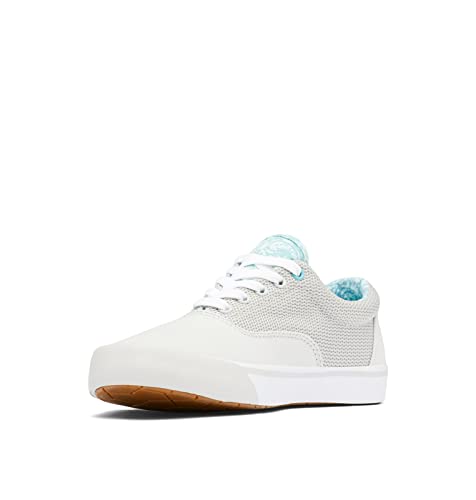 Columbia Women's Slack Water PFG Lace Boat Shoe, Grey Ice/Sea Wave, 6