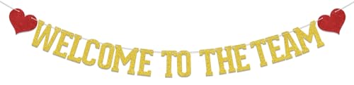 Welcome to The Team Banner - Welcome Banner for Office - The Office Party Decorations Gold