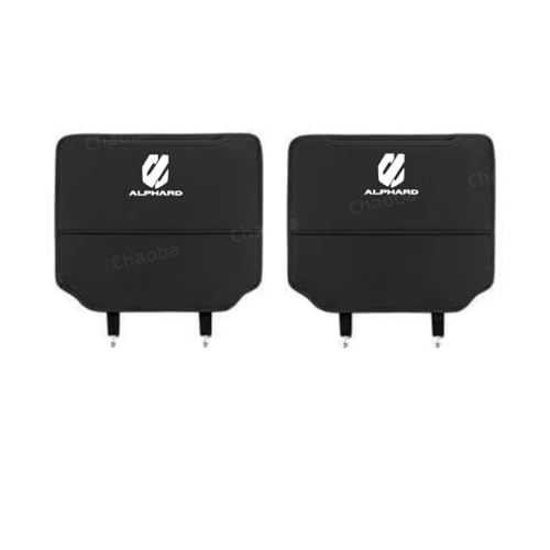 トヨタ アルファード ALPHARD バックキックマット 汚れ保護シート キングカードカバー シートバックマット軽自動車 インテリア アクセサリー ブラック 取り付け簡単 2枚 (トヨタ アルファード ALPHARD)