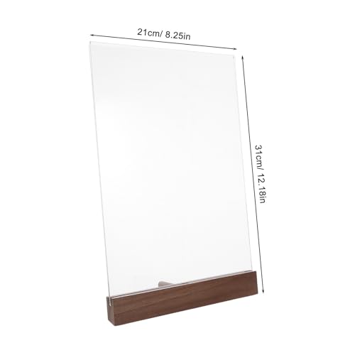 Base para letreros de madera trapezoidal que evita caídas de carteles en mesas 2